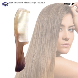 Lược sừng thụy ứng xuất nhật lược chuôi vát tiện dụng, chuôi trơn - coh142