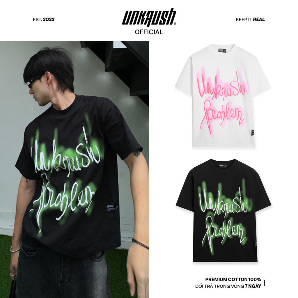 Áo thun in unisex UNKRUSH - NEON