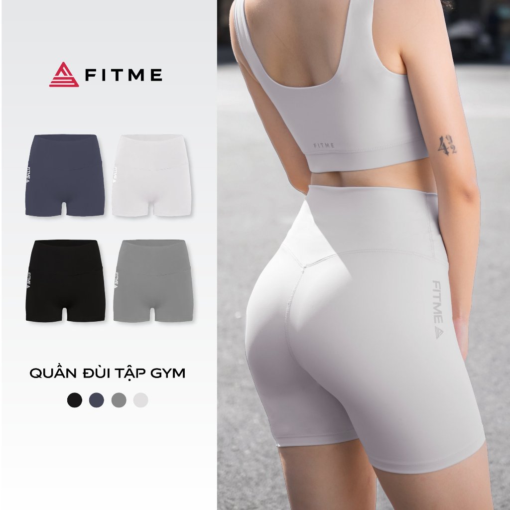 Quần đùi tập gym yoga Fitme legging nữ cạp cao tôn dáng co giãn 4 chiều cao cấp QNTG | BigBuy360 - bigbuy360.vn