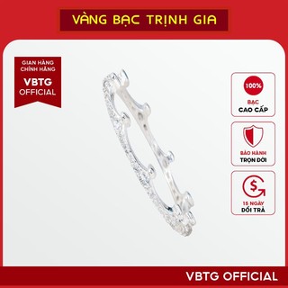 Nhẫn bạc nữ vbtg vương miện nạm đá sang trọng - nhẫn bạc ta cao cấp vbtg8089