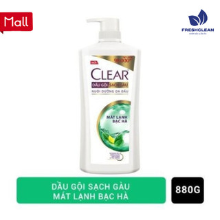 Dầu Gội Đầu Clear Sạch Gàu, Bạc Hà Mát Lạnh Nuôi Dưỡng Da Đầu Chai 880g/630g( tặng quà)