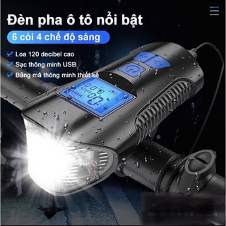 Đèn còi kết hợp đồng hồ đo tốc độ với 6 chế độ tiếng còi và 4 chế độ ánh sang