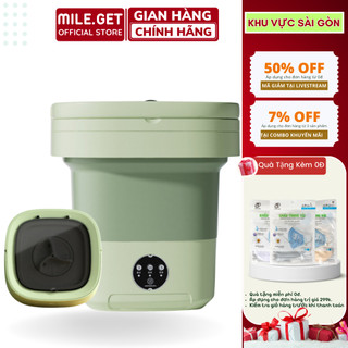 Máy Giặt Mini Gấp Gọn, Máy Giặt Đồ Trẻ Em, Tất Vớ Đồ Lót Dung Tích 6L Tự Vắt Khô Công Nghệ Khử Khuẩn, Bảo Hành 12 Tháng