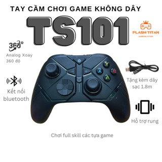 Tay Cầm Chơi Game Fifa online 4 TS101-Tay cầm không dây bluetooth analog xoay 360 Full skill- Pin 6h