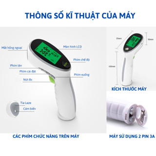 Nhiệt kế điện tử hồng ngoại YONKER YK-IRT2 đa chức năng đo nhanh, chính xác