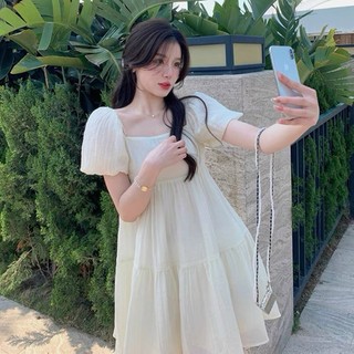 Váy tơ dáng babydoll ngắn D30