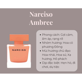Nước Hoa Chiết Narciso Amber 10ml
