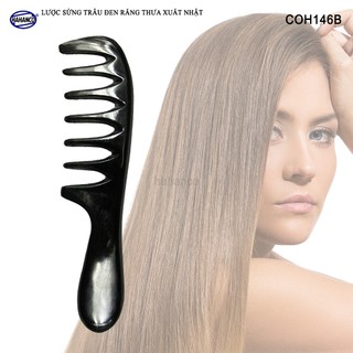 Lược sừng thụy ứng massage đầu giúp lưu thông máu răng thưa - coh146