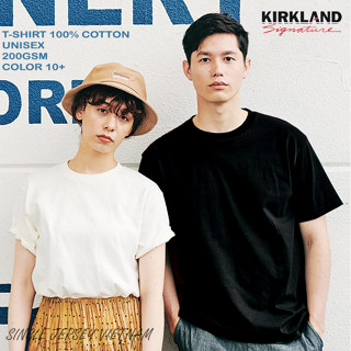 Áo thun KIRKLAND unisex 100% cotton fullsize, áo phông trơn đen trắng
