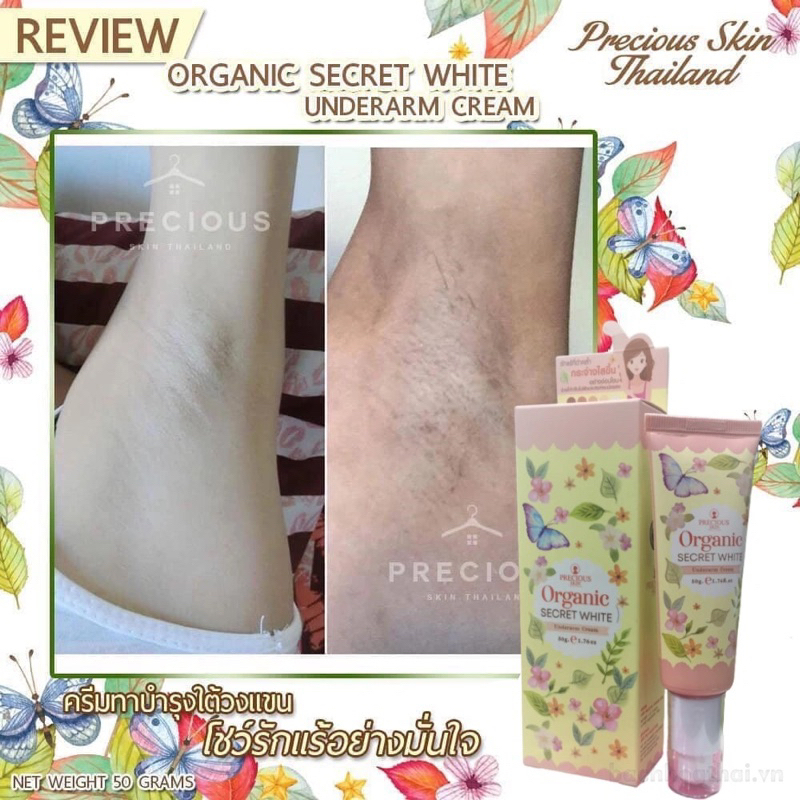 Kem thâm nách dưỡng trắng Organic Secret White Underarm Cream Thái Lan