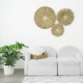 Set 3 đĩa cói trang trí VỪNG DECOR cách tân tối giản. Trang Trí Nhà, Quán Cà Phê, Nhà Hàng, HomeStay - Hàng VNXK