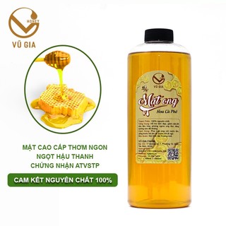 Mật Ong Hoa Cà Phê (420g/hũ) + Tặng Tinh Bột nghệ (50g/túi) - Nguyên Chất Vũ Gia