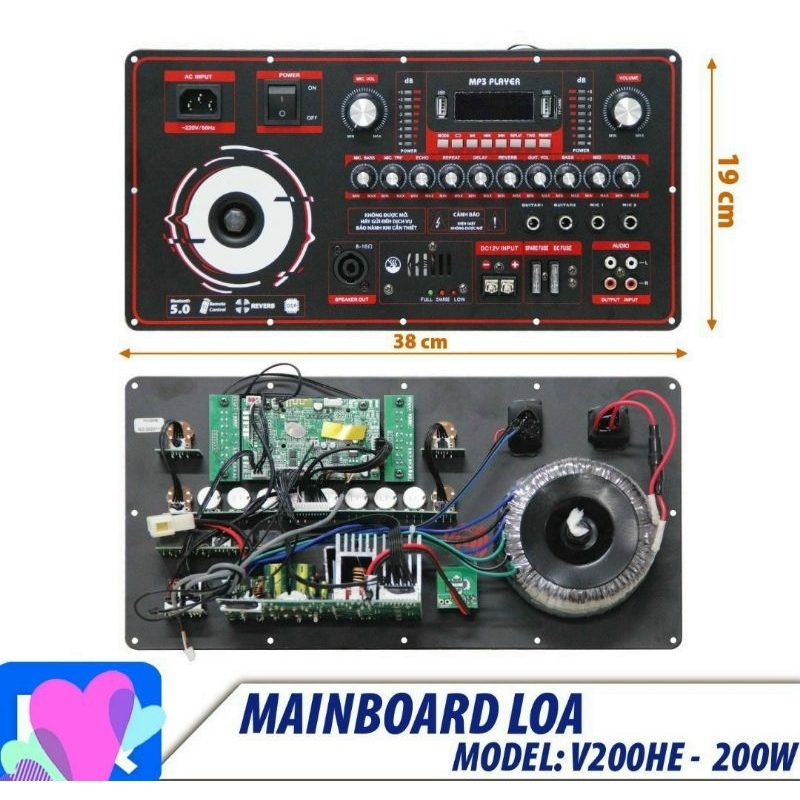 Mạch loa kéo Reverb DSP có đèn led