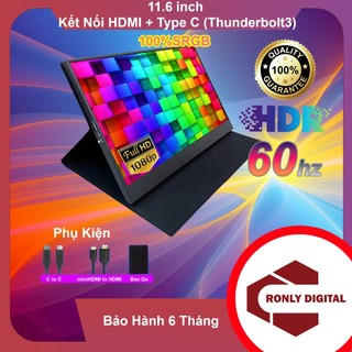 Màn hình di động 11.6 inch, fullhd chất lượng cao, 100%srgb, 60hz,màn hình vi tính, mở rộng