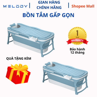 Bồn tắm gấp gọn cho người lớn cao cấp Melody, Dùng cho cả gia đình, Có nắp đậy [BẢO HÀNH 36 THÁNG]