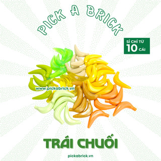 Lẻ trái chuối banana - đồ chơi lắp ráp xếp hình pab phụ kiện gạch moc part rau củ trái cây, quả chuối fruit