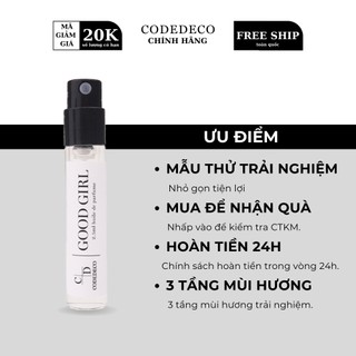 Tinh dầu nước hoa CODEDECO Good Girl Cá Tính, Ngọt Ngào, Gợi Cảm 2.5ml