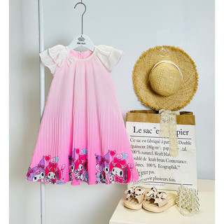 Đầm Kuromi thiết kế dập ly chất voan chiffon mềm nhẹ lót vải kate 13-38kg