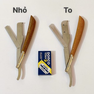 Dao Cạo Lông Mặt, Cạo Lông Mày Cán Gỗ Cao Cấp Tiện Lợi Dễ Sử Dụng - Cán dao cạo lông mặt cán gỗ nhỏ lớn