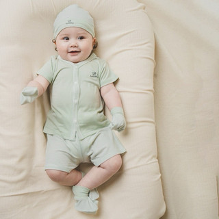 [BUBABY] Bộ cộc tay cho bé trai bé gái hãng bubaby cài giữa vải siro