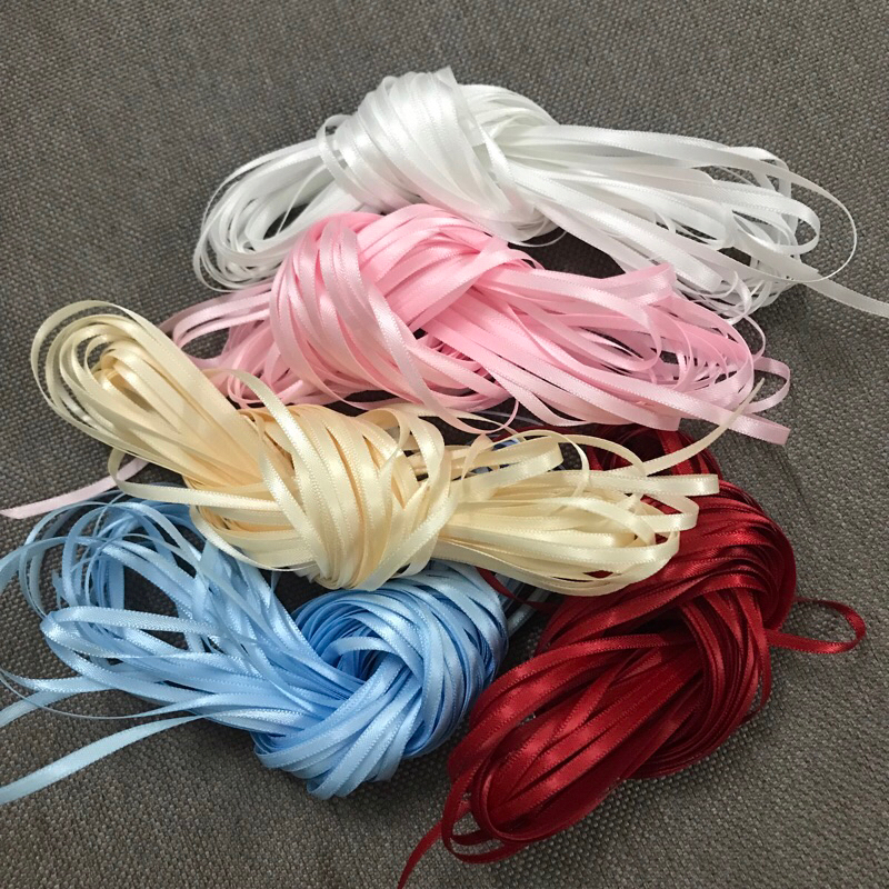 5m/10m Ruy Băng Lụa Bản Nhỏ 3mm