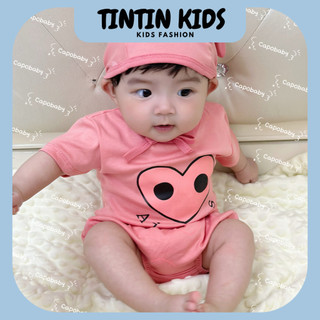 Bộ body 3 chi tiết heo hồng cho bé gái 4-12kg 