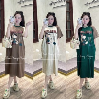 Đầm bầu coton melody váy bầu mùa hè váy bầu xinh váy bầu váy xuông bầu