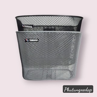 Giỏ sắt xe đạp người lớn xám đen
