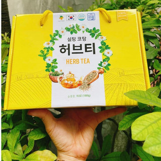 Trà hoa cúc đường phèn mật ong herbal tea Hàn Quốc