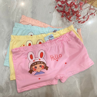 Combo 10 quần chip đùi cho bé gái chất cotton in hình xinh