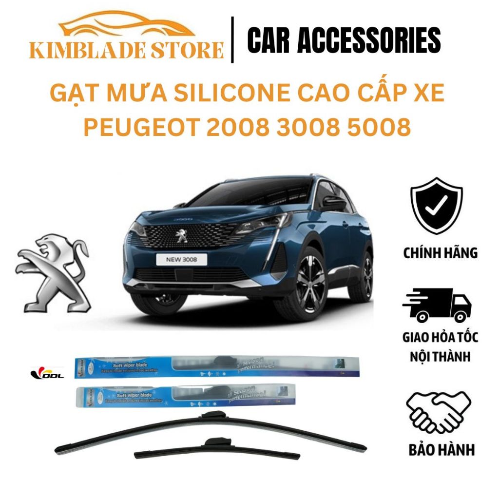 Gạt mưa ô tô PEUGEOT 2008 3008 5008 - Gạt mưa Silicone ODL Đài Loan ngàm đa năng Gạt trước - Gạt sau