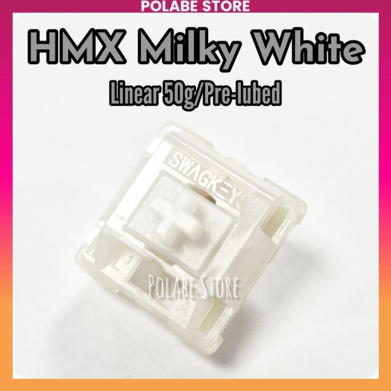 HMX Macchiato linear switch bàn phím cơ Swagkeys Milky White Polabe Store