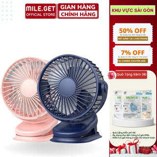 Quạt Tích Điện Mini, Quạt Kẹp Bàn Mini Sạc Tích Điện 3 Cấp Độ Gió Xoay 720 Độ Hoạt Động Êm Ái, Kẹp Ô Tô, Bàn Làm Việc