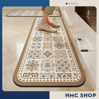 Bộ 2 thảm lau chân nhà bếp, thảm bếp lau chân siêu thấm hút