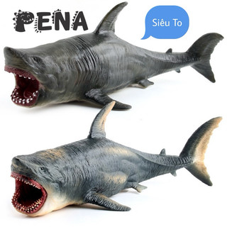 Đồ chơi mô hình động vật - cá mập siêu bạo chúa megalodon - kích cỡ lớn và trung - siêu to - đồ chơi giáo dục