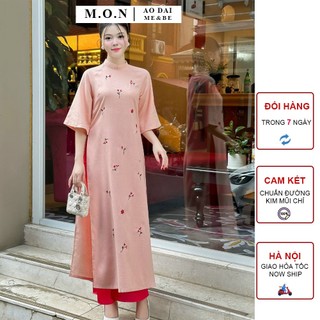 Set áo dài nữ khả diệp chất liệu linen