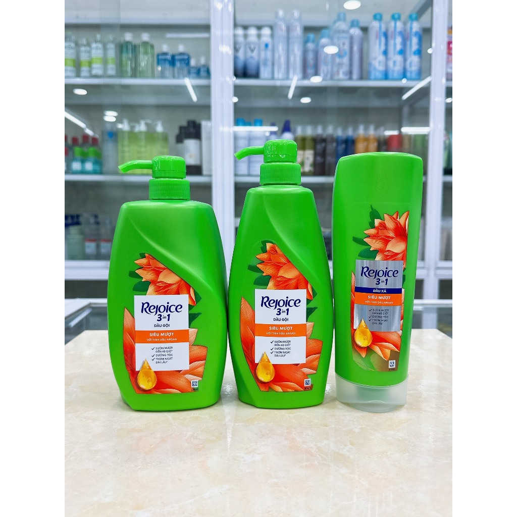 Dầu Gội - Dầu Xả Rejoice Tinh Chất Argan Siêu Mềm Mượt 48H Rich Soft Smooth 900ml - 630ml- 320ml Chính Hãng Mẫu Mới