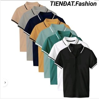 Áo polo áo thun nam nữ cao cấp. chất liệu vải thun cotton cá sấu co giãn 4chiều