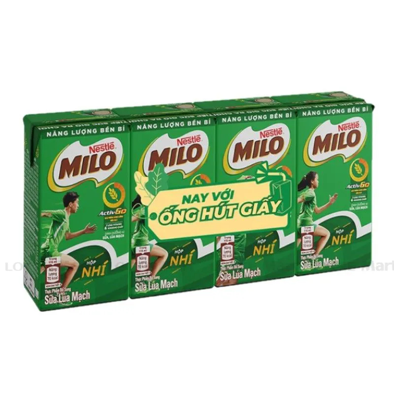 Lốc 4 hộp Milo Active Go Lúa mạch 110ml