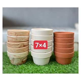 10 chậu đất nung 7x4 trồng sen đá xương rồng mini