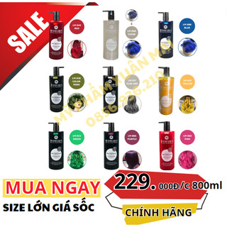 Màu Nhuộm Tóc Phủ Bóng Hàn Quốc Color Care 800ml Không Oxy Siêu Bóng