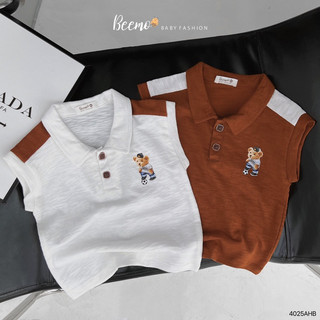 Áo balo phối cổ dáng polo Beemo FASHION cho bé