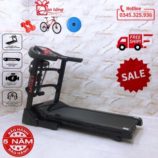 Máy chạy bộ điện đa năng sport por 2024, máy chạy bộ tại nhà, máy chạy bộ nâng dốc bảo hành 5 năm