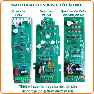 [Mã ELHA22 giảm 5% đơn 300K] Mạch quạt treo (tường) Mitsubishi W16-R, W18 và mạch đứng LV16.