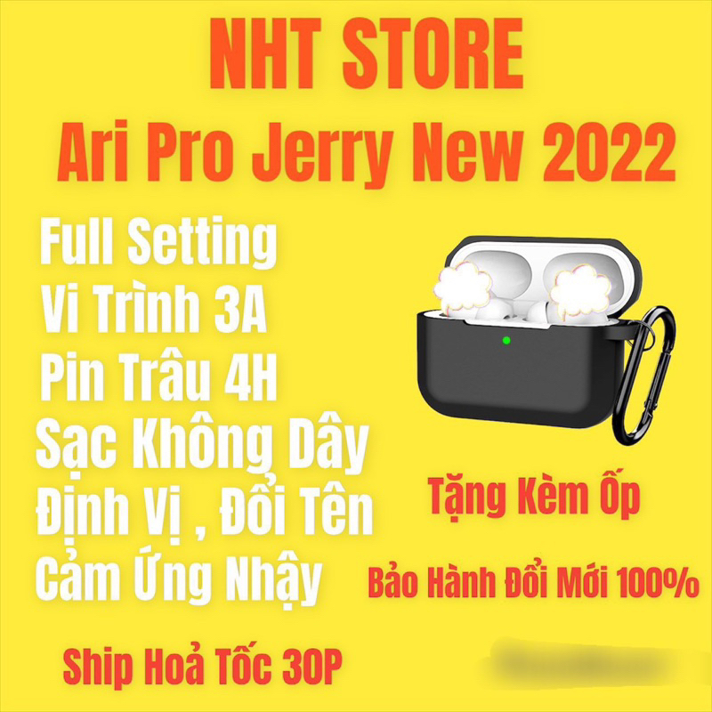 [NHT STORE] Tai Nghe Blutooth NHT Ari Pro 1 Jerry New 2024 Tính Năng mới - Bản Cập Nhập Mới - Pin Tr