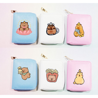 Ví chuột lang nước capybara cinnamoroll pompompurin hoa cúc GD VNI4 ví ngắn cute bóp dễ thương hoạt hình