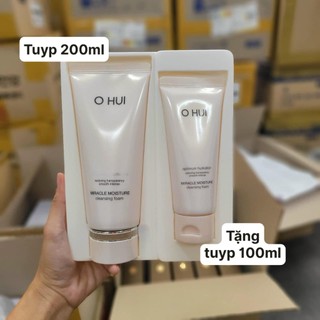 [DATE MỚI] Set Sữa rửa mặt Ohui hồng - Ohui Miracle Moisture Cleansing Foam 200ml TẶNG TUYP 100ML