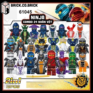 Ninja combo 24 nhân vật đồ chơi lắp ráp nhân vật làng lá và phản diện hình ninja 61045