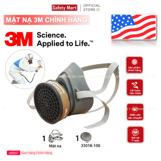 Bộ mặt nạ phòng độc 3m 3200 và phin lọc 3m 3301k chính hãng, mặt nạ chống độc, bụi - dùng phun sơn, phun xịt hóa chất