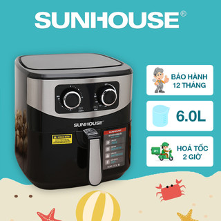 Nồi chiên không dầu 6L SUNHOUSE SHD4062 - Bảo hành 12 tháng